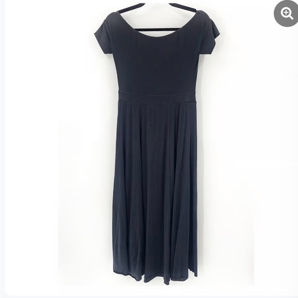 Free People Black Off-Shoulder Midi Dress - Picture 5 of 7